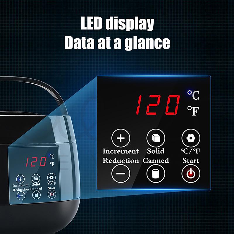 Macchina Scaldacera per Depilazione Scaldacera per Sciogliere la Cera Pentolino con Display LCD della Temperatura Scaldacera per Cera Depilatoria in Granuli