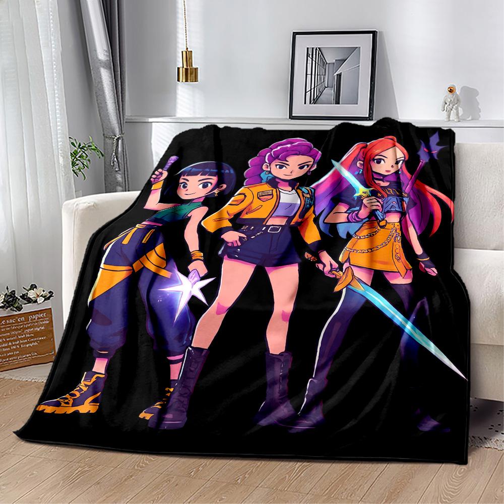 Fantasy Heroes Adventure Blanket Warmthful Decor Great for Seaside Bed Chair Four Seasons Universal Digital Print Gift for Travel Home Birthdays
