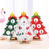 Holiday Tabletop Decor Carved Wood Xmas Tree 6 Hole Centerpiece for Mantel Scene Christmas Village Diorama Craft Ornament
