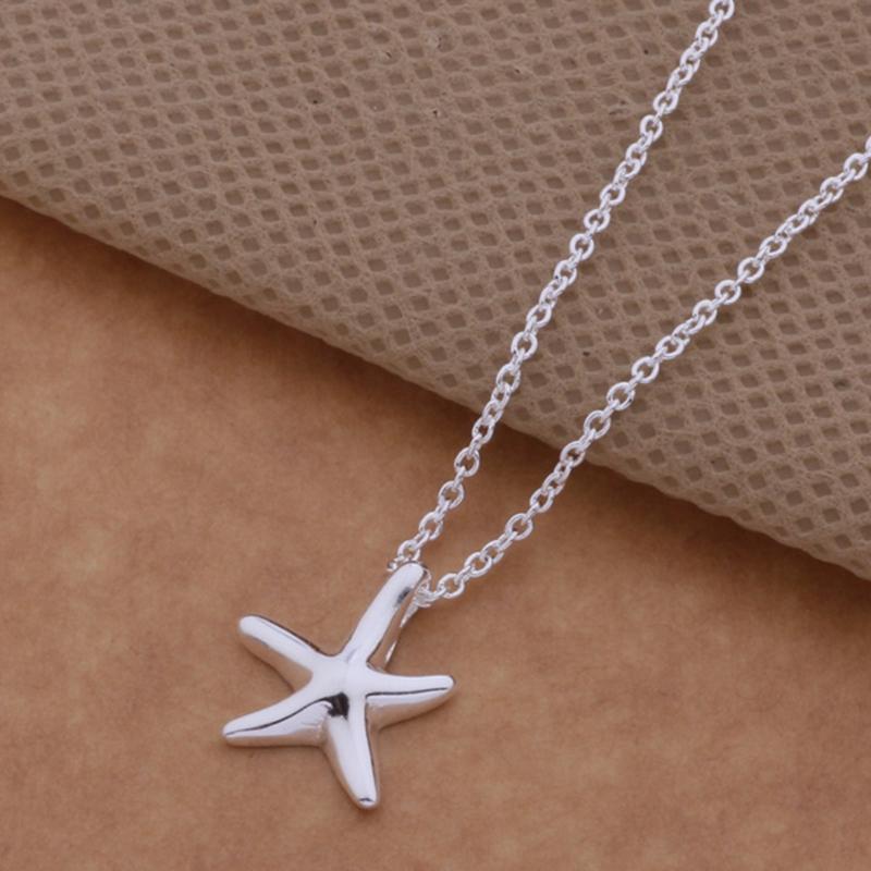925 Sterling Silver Necklace Pendan Starfish For Women Exquisite Student Girlfriend Jewelry Accessories Wedding GiftGood product