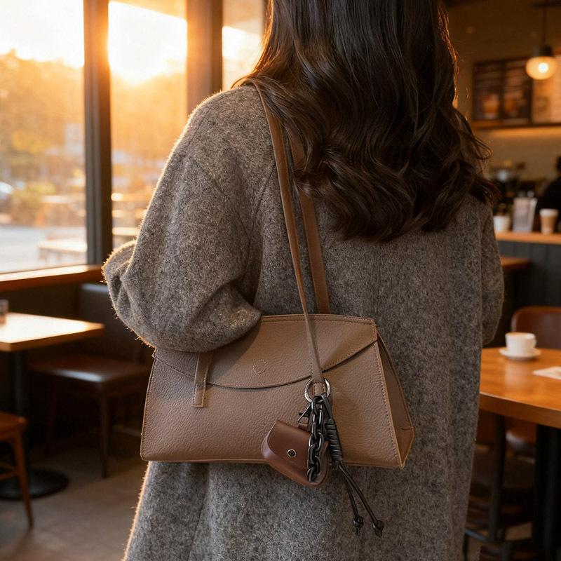 Ein-Schulter-Tasche, Modische Achseltasche, Trendiger Design-Sinn, Pendler-Handtasche