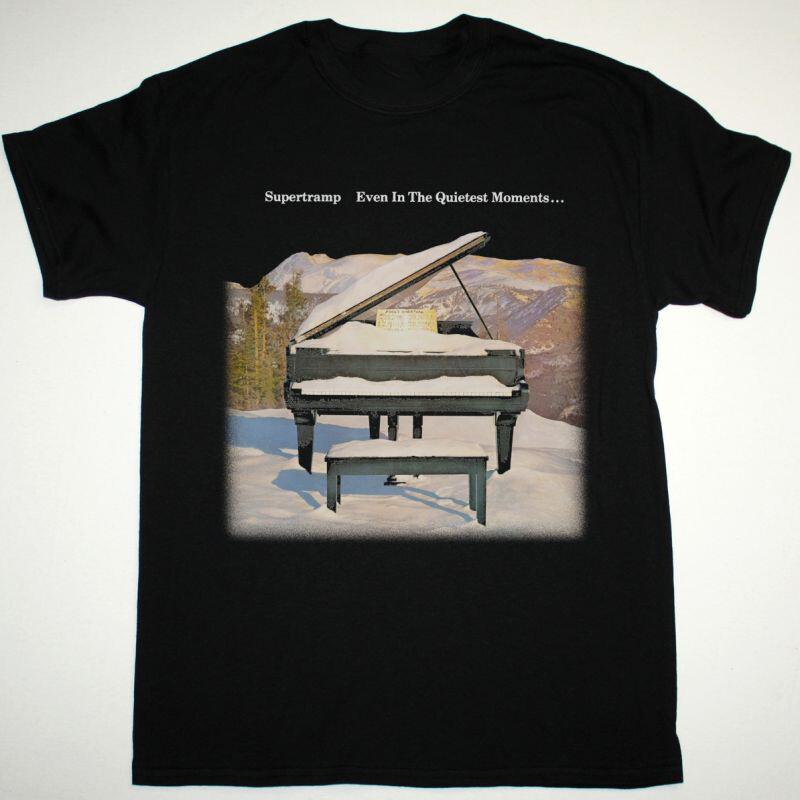 SUPERTRAMP EVEN IN THE QUIETEST MOMENTS 1977 NEW BLACK T-SHIRT DA201 Unisex T-Shirt L