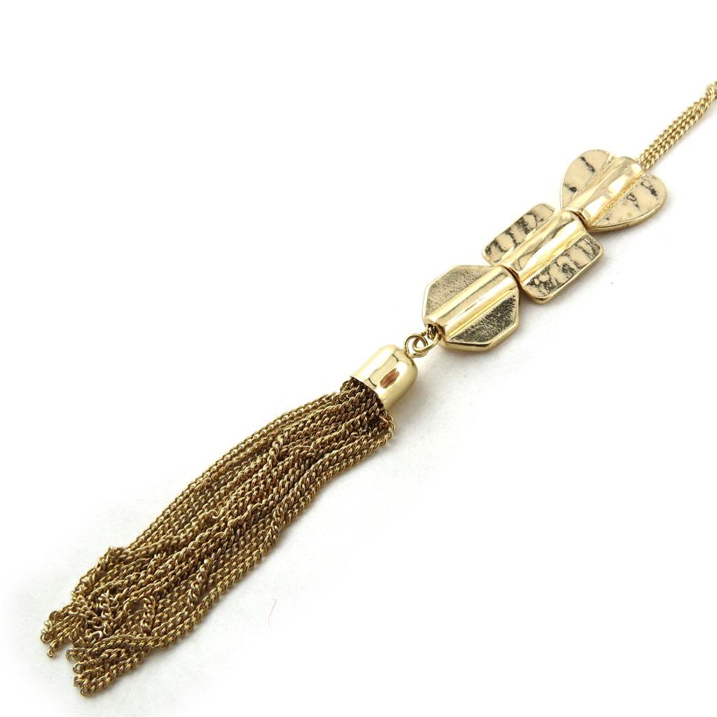 Les Trésors De Lily [N1131] - Antiqued Gold 'Kilimanjaro' Necklace