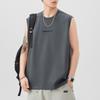 260g Heavy Vest Mens Round Neck Relaxed Fit Sleeveless T-shirt In Summer Updated Versatile Print