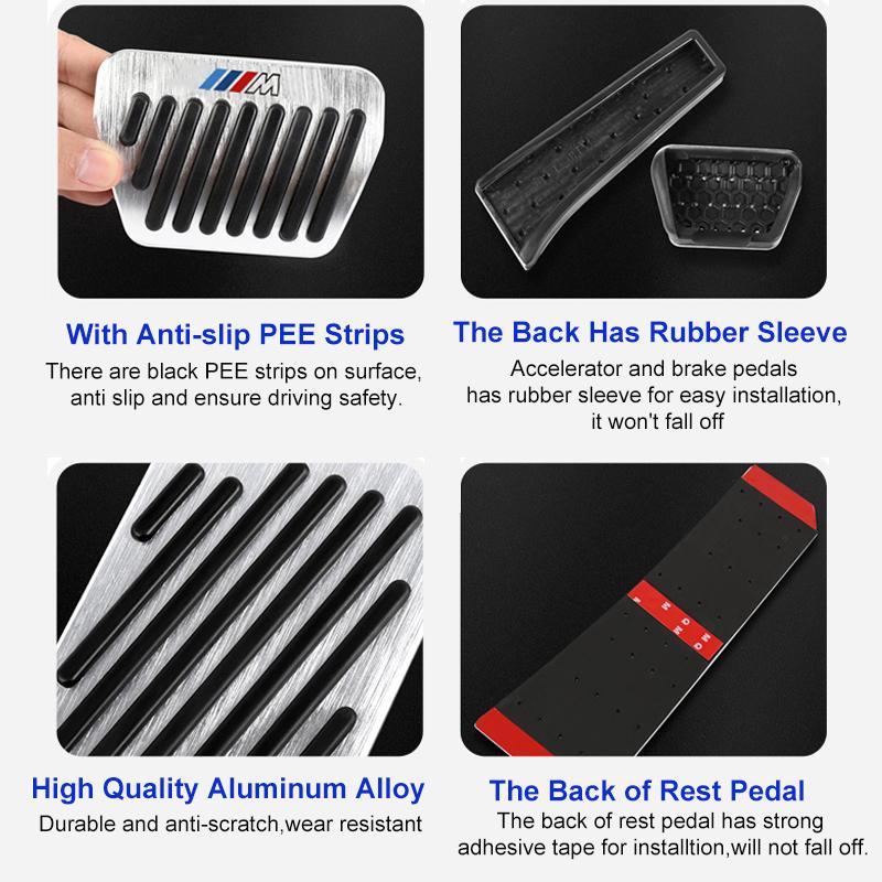 Car Pedals Cover Brake Accelerator Pedal Cover For BMW 5 Series G30 G32 F10 X1 X3 X5 F15 F48 F30 E83 G01 G05 G20 G60 Accessories