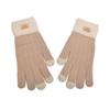 Winter camel wool warm gloves five fingers cute cold-proof men and women cycling writing thickened