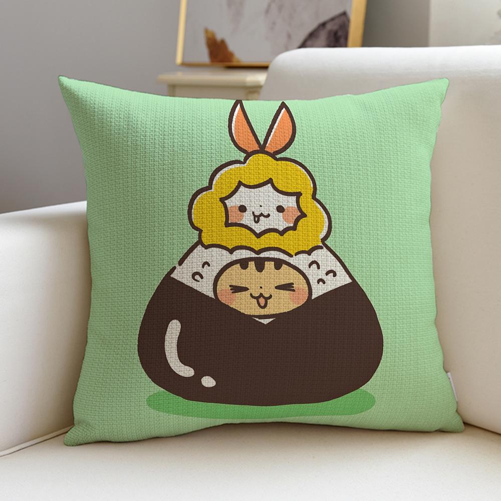 Squishy MMochi Mochi PetsS Cushion Cover Breathable and Skinfriendly Linen Pillowcase Square Removable and Washable Cushion