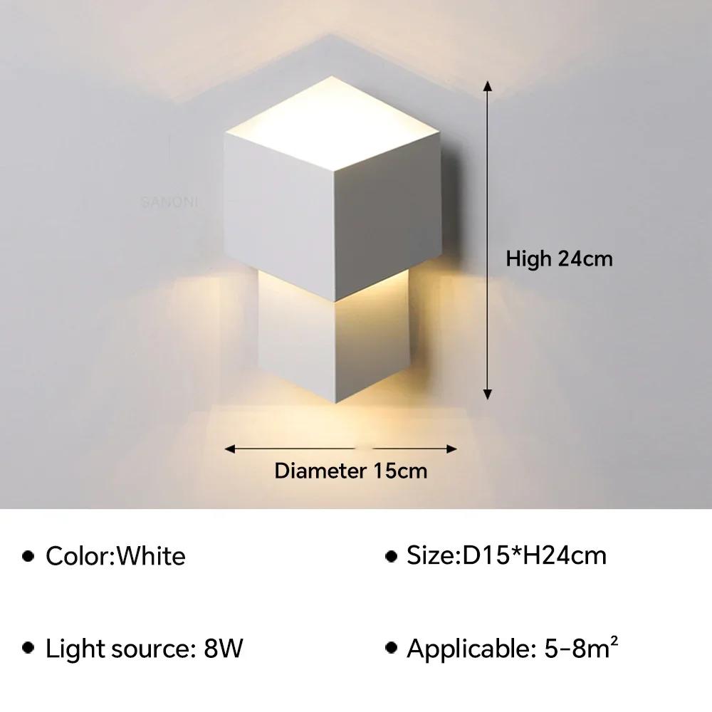 

Скандинавский минималистский белый светодиодный настенный светильник для гостиной, прохода, спальни, украшения, настенное бра, домашний светильник Lingting, люстра Warm White (2700-3500K)