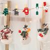 50pcs Christmas Wooden Clips New Year Party Decoration Photo Wall Clip DIY Christmas Ornaments Decorations for Home Xmas Tree