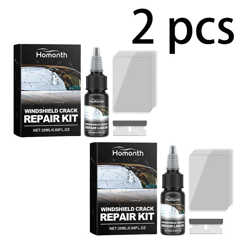 HOMONTH Glass Crack Repair Kit Clear Vision Auto Front Windshield Nano Repair Fluid Kit