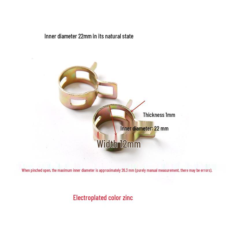 Elastic Steel Hose Clamp with Rubber Grip and Spring Clip