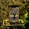Solar Light Outdoors Handheld Iron Hollow Projector Light Hanging Solar Lantern Waterproof Solar Light  Decorative Lights