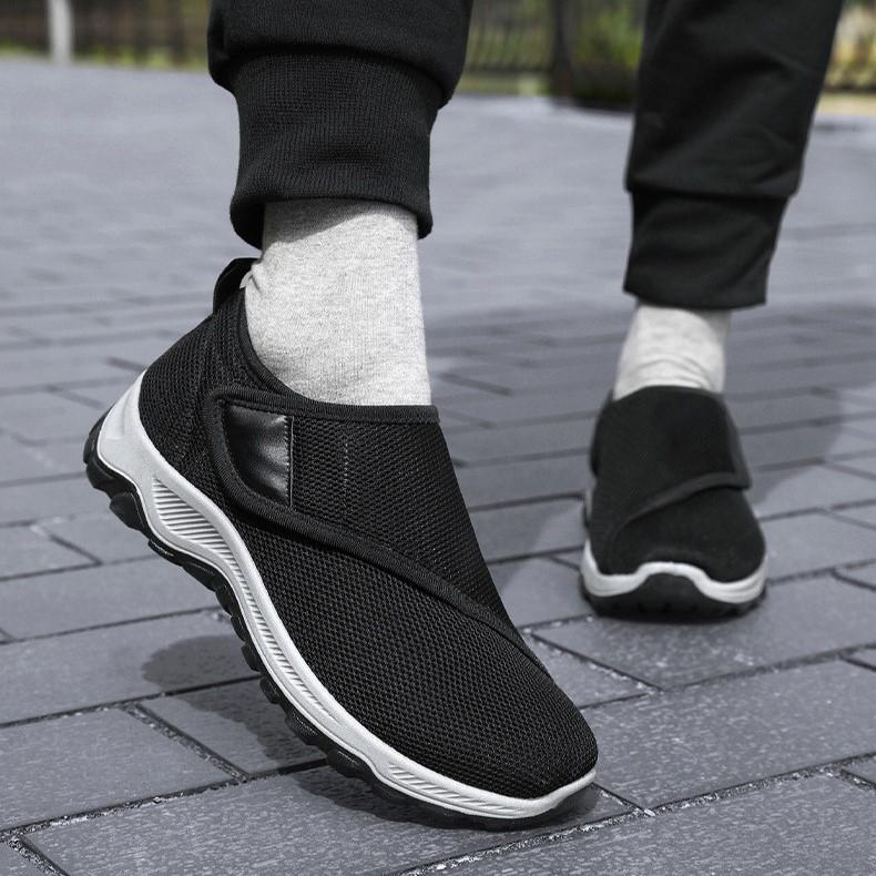 2026 Men's Adjustable Velcro Flyknit Cloth Shoes - Casual Spring Footwear