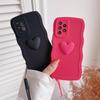 A 53 52 Love Heart Wavy Wrist Strap Silicone Case For For Samsung Galaxy A52 A53 A54 A32 4g 5g A23 A33 A13 A34 A24 A73 Lanyard Cover