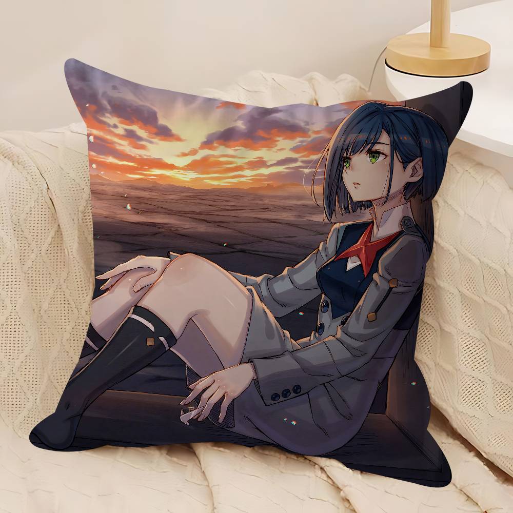 D-DARLING In The F-FRANXX Kissenbezug Dekokissen Sofa Heimdekor Hülle Kissenbezüge