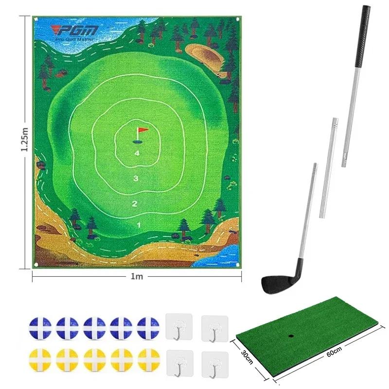 Pgm Djd040  Indoor Mini Golf Suspended Dartboard Practice Outdoor Training Aid Trainer Golf Hitting Mat With Clubs