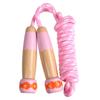 Lightweight Jump Rope Adjustable Skipping Rope with Wooden Handle Kids Outdoor Exercise Toy for Men Women Children