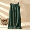 Loose and versatile cool linen wide-leg pants for women, summer 1116, thin high-waisted slimming drapey breathable straight-leg pants