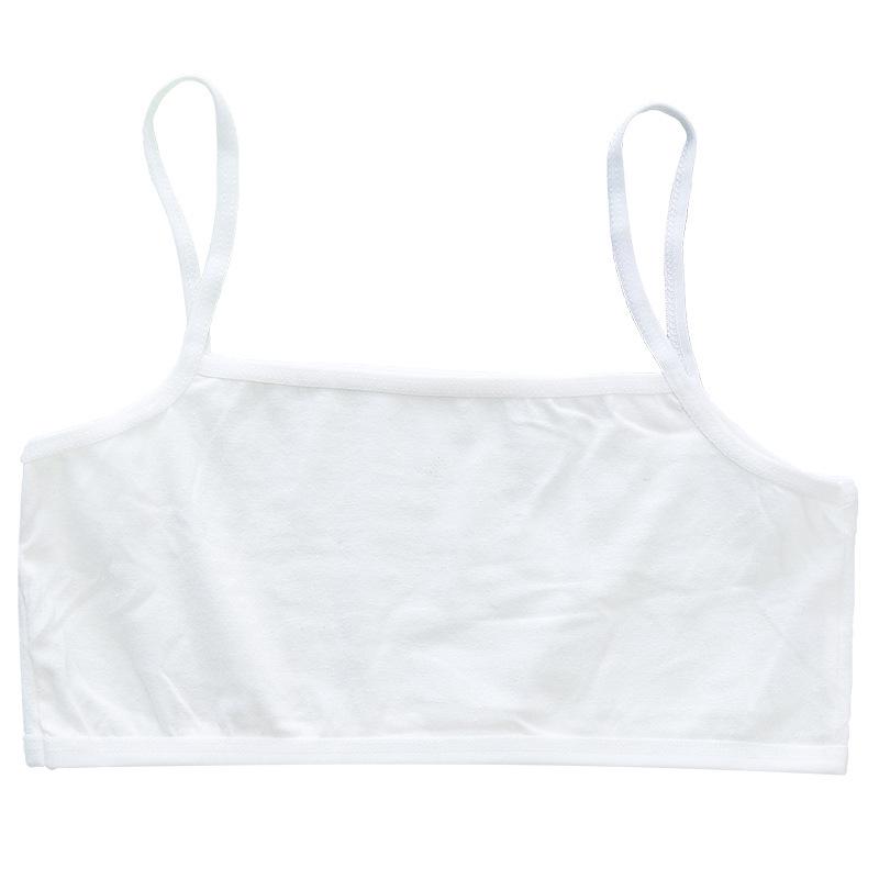 Girls' Cotton Camisole Bra for Ages 8-12 - Breathable Summer Underwear for Medium and Large Children