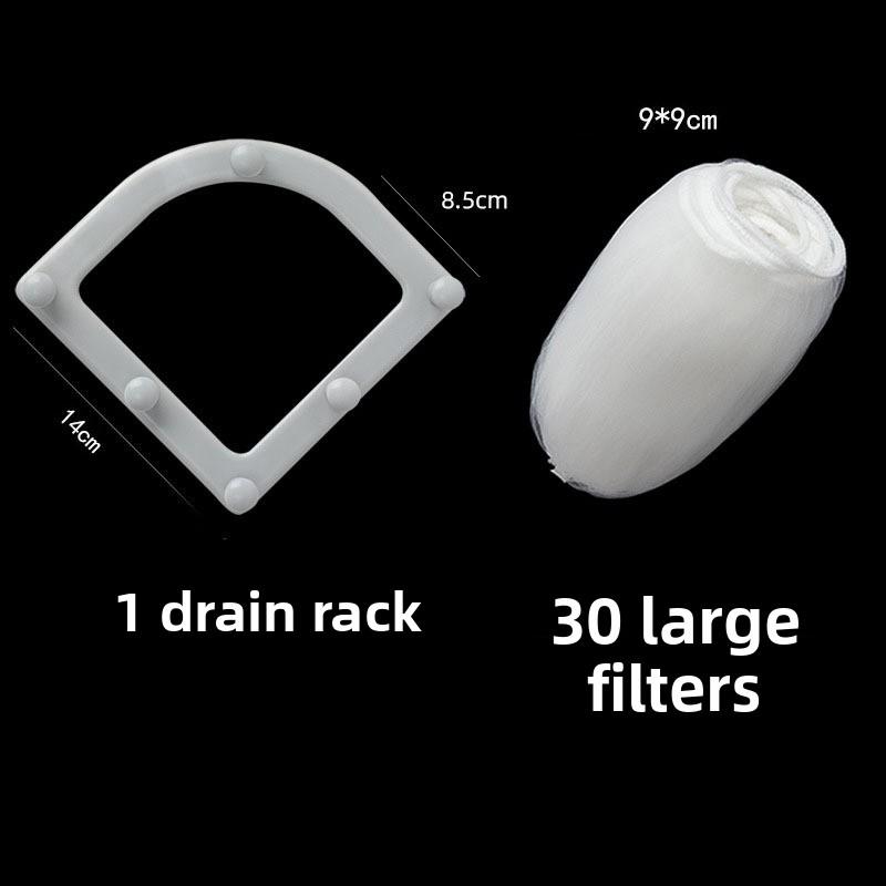 

Drain Anti-gunk and Anti-clogging Vegetable Basin Sink Strainer Stand (with 30 filters) серый