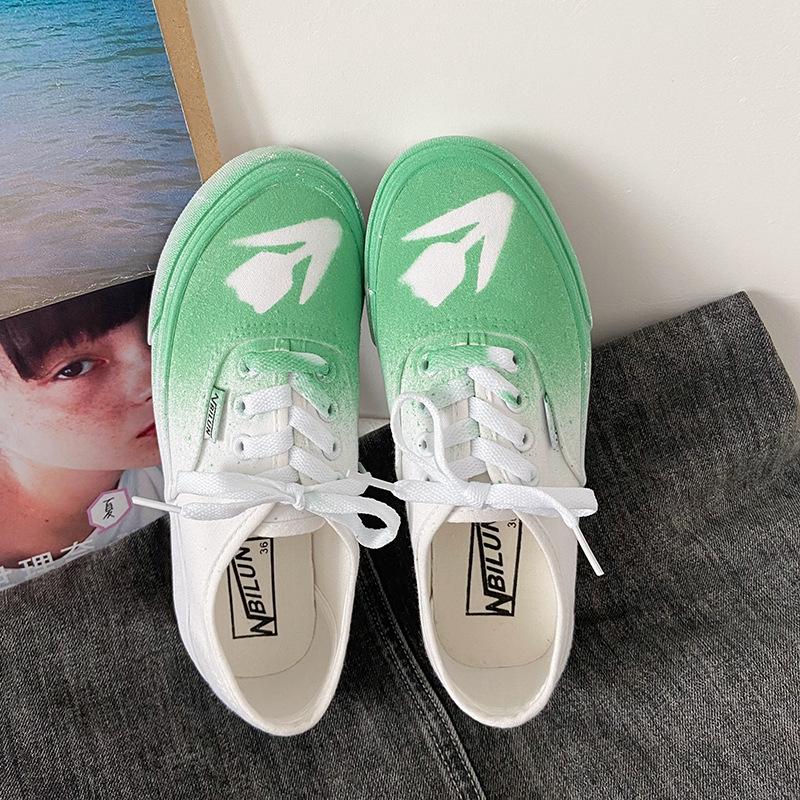 Personality Graffiti Flat Canvas Shoes Women Fashion Casual Shoes Walking Shoes