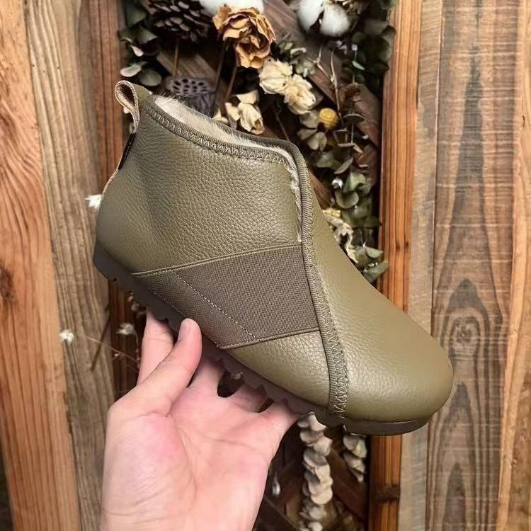 

2025 осень и зима новые удобные и красивые однопедальные сноубутсы на плоской подошве удобные нескользящие легкие бархатные женские хлопковые туфли 41 хаки