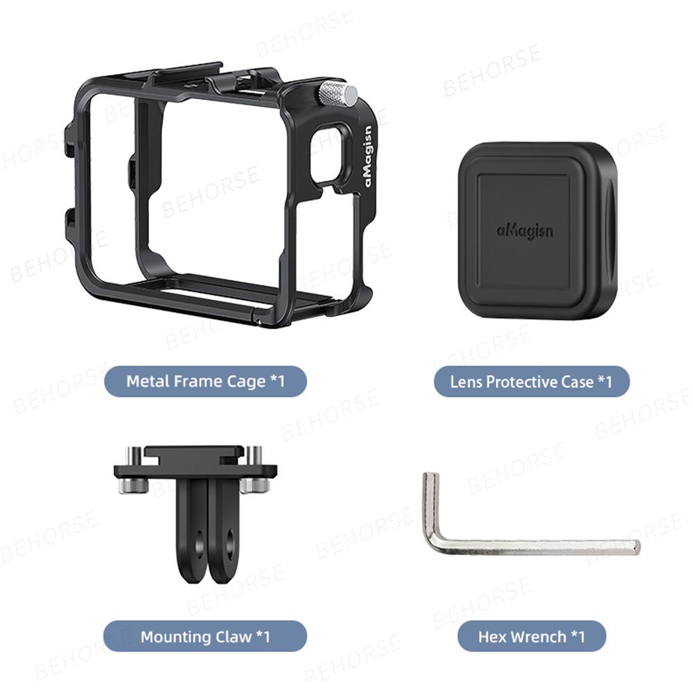 Metal Frame Case for 360Ace Pro Case Rabbit Cage with Lens Protective Cover For Insta360 Ace/Ace Pro Action Camera Accessories