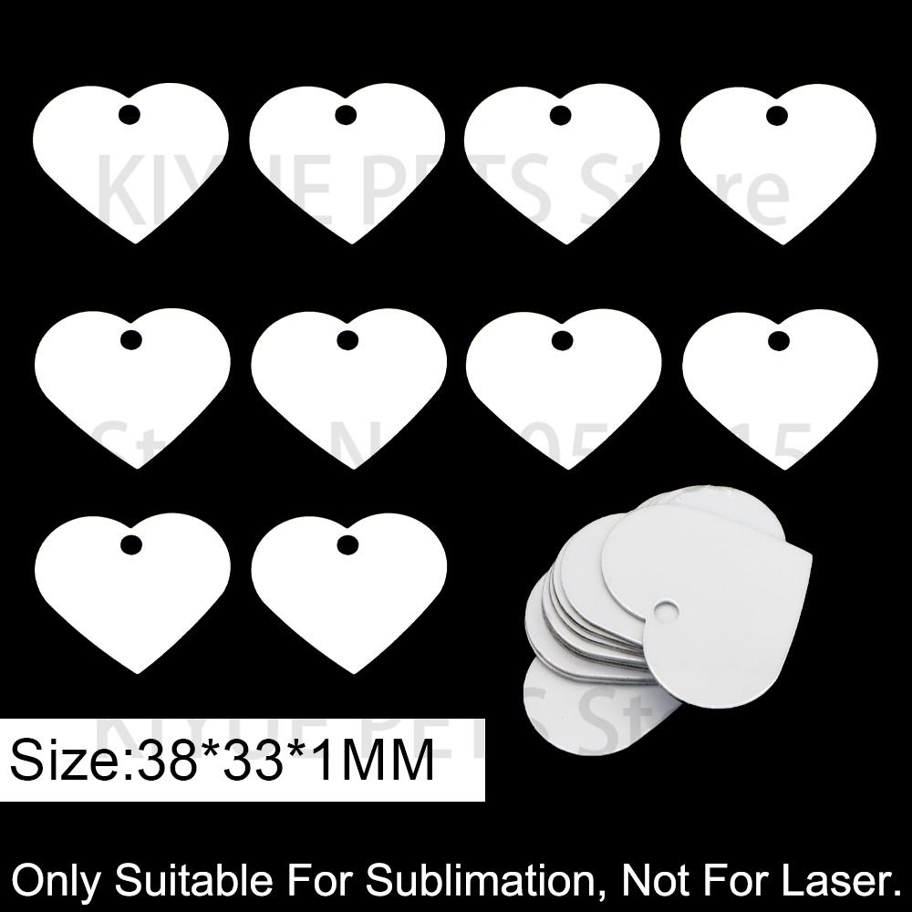 100Pcs Customize Sublimation Dog Tag Pet Aluminum Id Cat Accessories Address Tag For Dogs Heat Transfer Printing Blank Nameplate