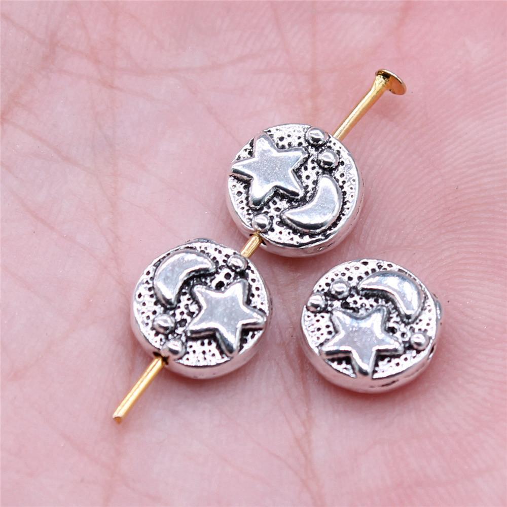 Geometric Small-Hole Spacer Beads Mini Antique Bronze Zinc Alloy Jewelry Making Fix Bead Position Style Bead Spacers