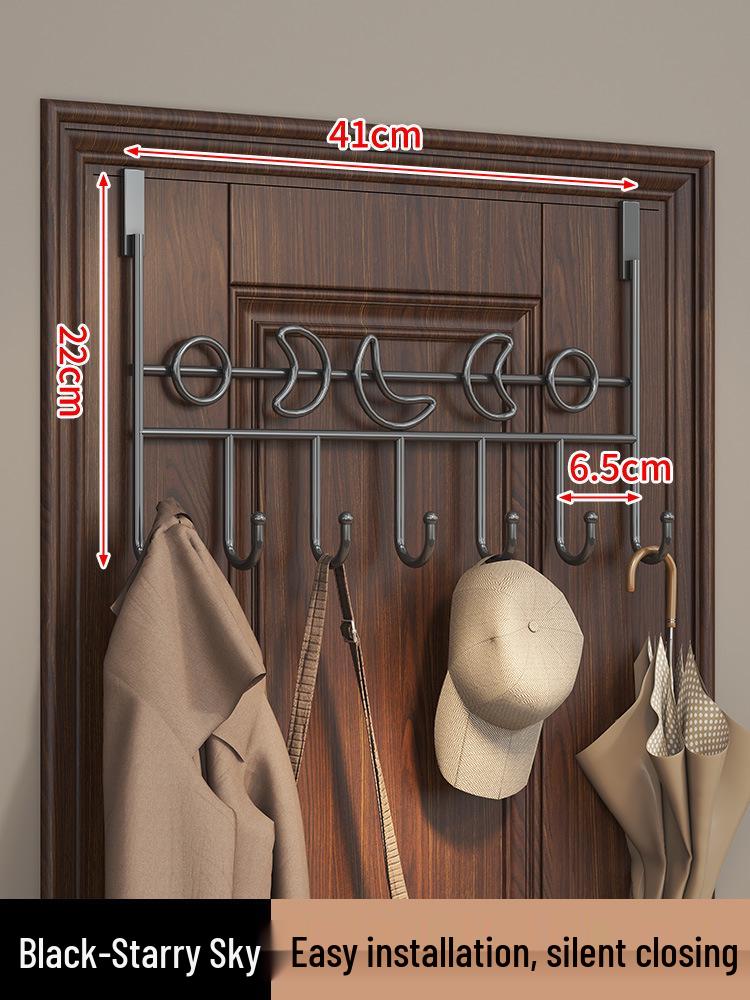 Punch-Free Over-the-Door Coat and Hat Rack - Bedroom & Kitchen Storage Solution