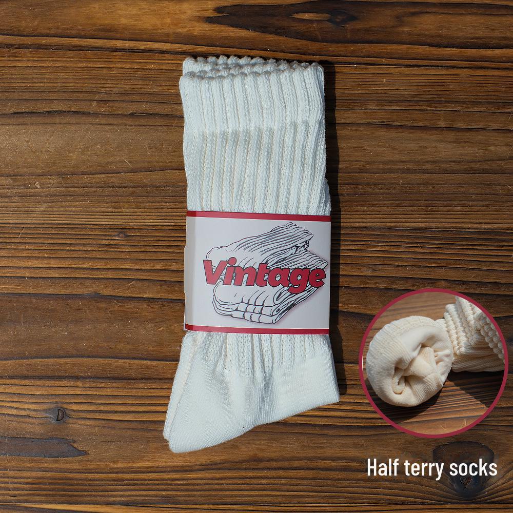 

Носки унисекс из хлопка в полоску в американском стиле — толстые, теплые, средней длины, для осени/зимы Unisex 36-44