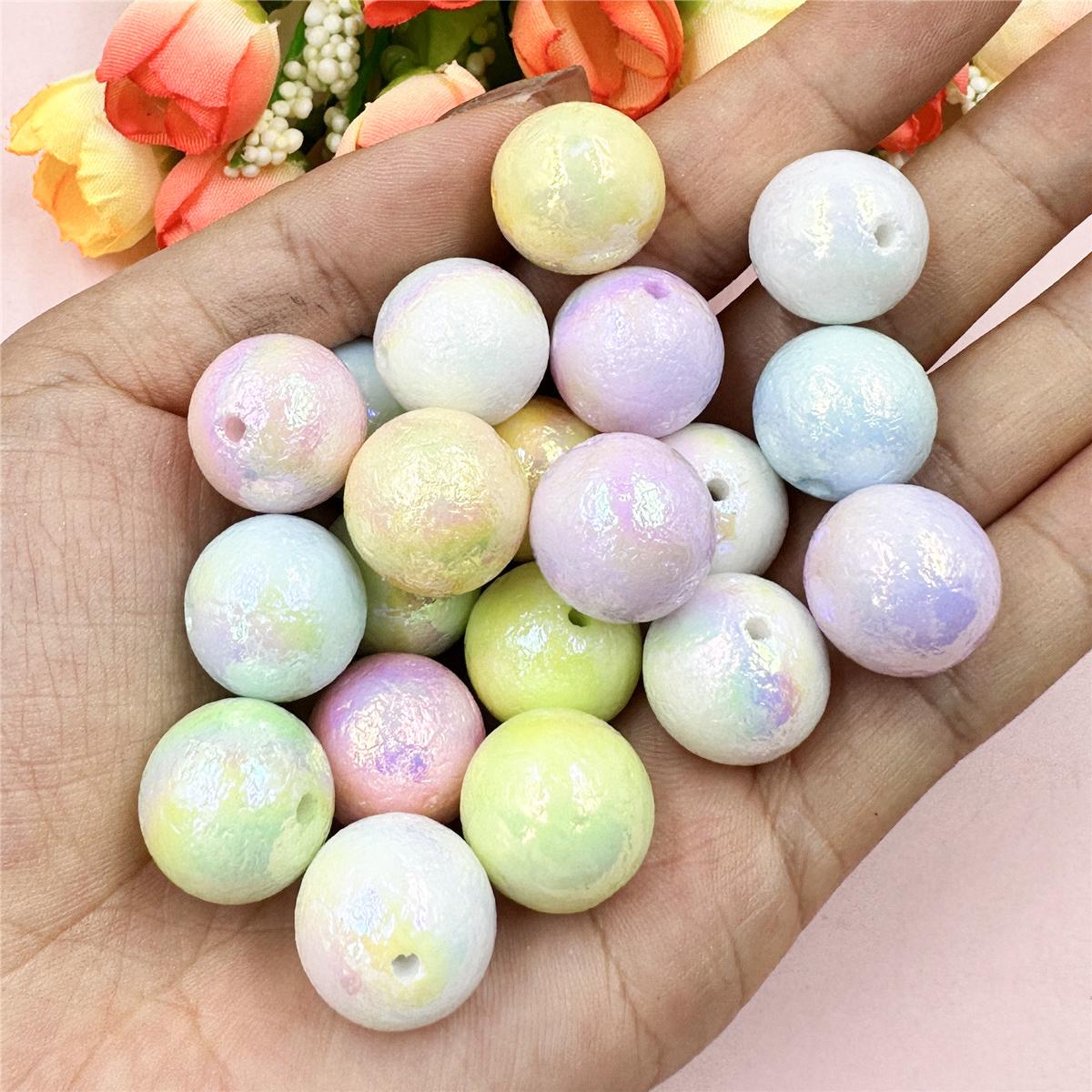 

20 шт. акриловые желейные цвета карамельные акриловые 16 мм DIY ювелирные аксессуары сферические бусины для изготовления браслетов и сережек свободные бусины разноцветный