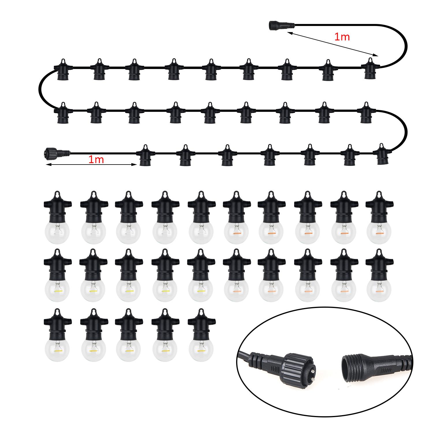 

25 светодиодов, солнечные гирлянды, водонепроницаемые уличные рождественские украшения, праздничная гирлянда, садовая RGB сказочная лампа, свадебный лагерь