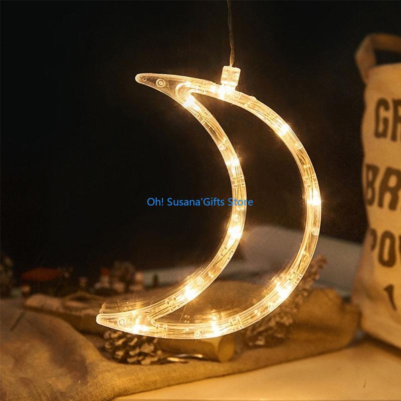 090D Plastic Window Suction Cup Lights Holiday Decor for Christmas 8 Shapes to Choose