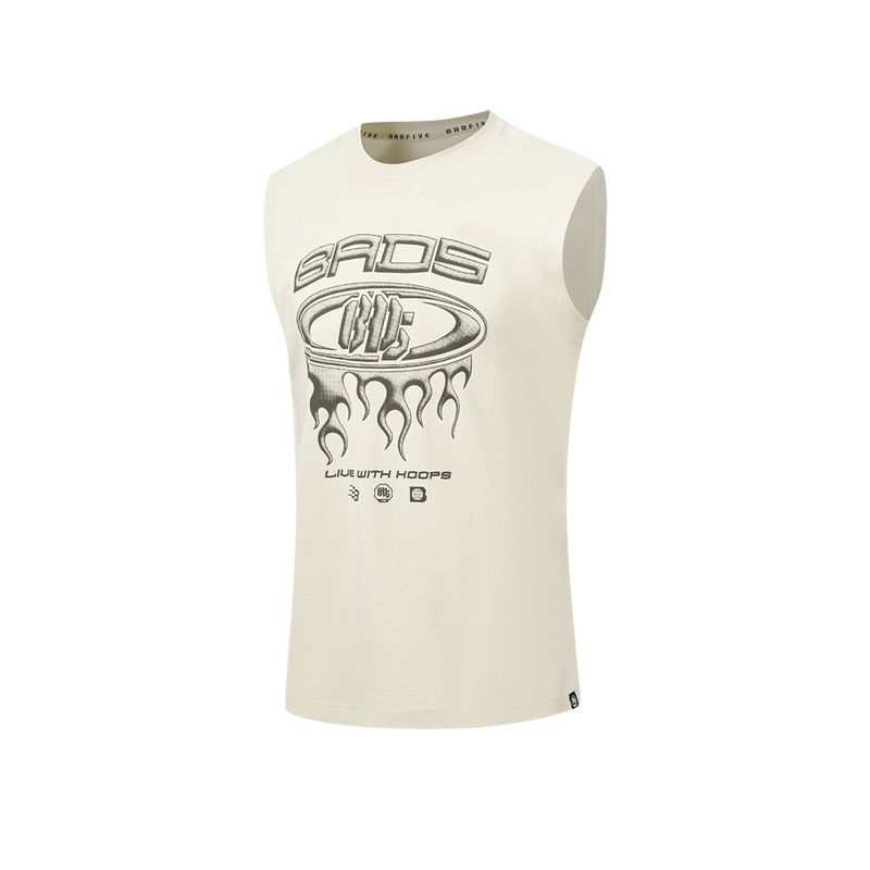 Li-Ning Basketball Series Letter Minimalist Versatile Casual Sleeveless Basketball Jersey Men tops AVSW035-5 S