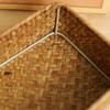 Woven Pattern Storage Basket Grass Vegetables Candy Snacks Display Basket Organizer Rectangle Organization Box Home Shop Hotel