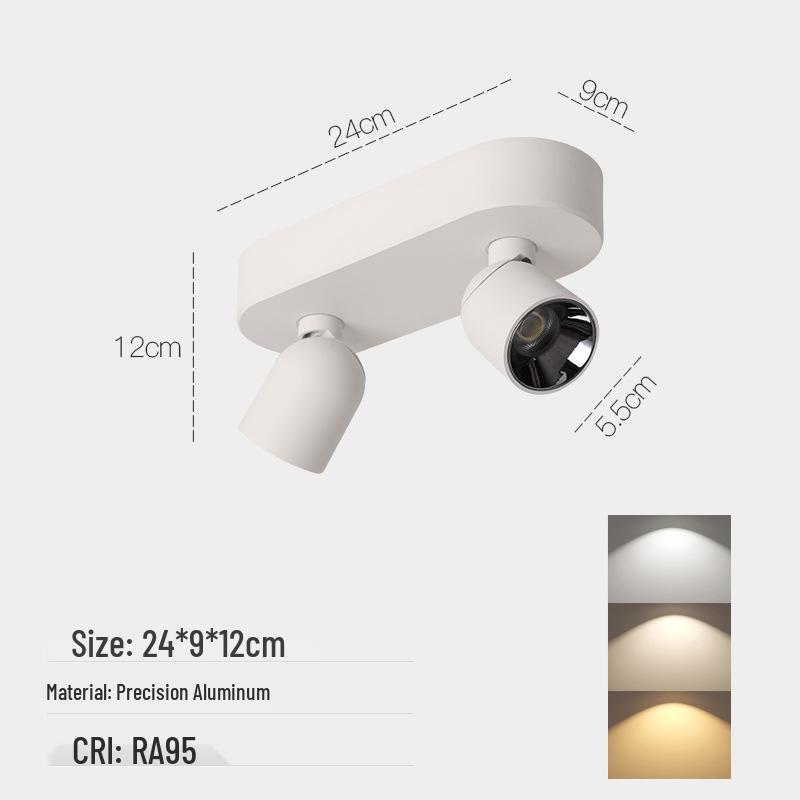 Adjustable Anti-Glare Folding Ceiling Spotlight with High Color Rendering for Household or Picture Lighting