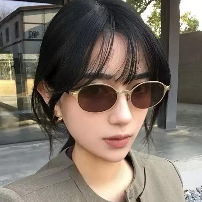 New Vintage Round Sunglasses Women Men Brand Circular Sun Glasses Female Oval Eyewear  for Male Female Eyeglasses