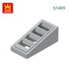 Non-Toxic 331Pcs/Lot 61409 Slope 18 2X1X2/3 With 4 Slots Block Moc Color Accessories Compatible With Brick Diy Children Toy Assembly