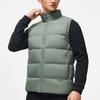 Li-Ning Fitness Series Ss23 Einfarbig Logo Stehkragen Daunenweste Herren Westen Grau-Grün AMRT015-6