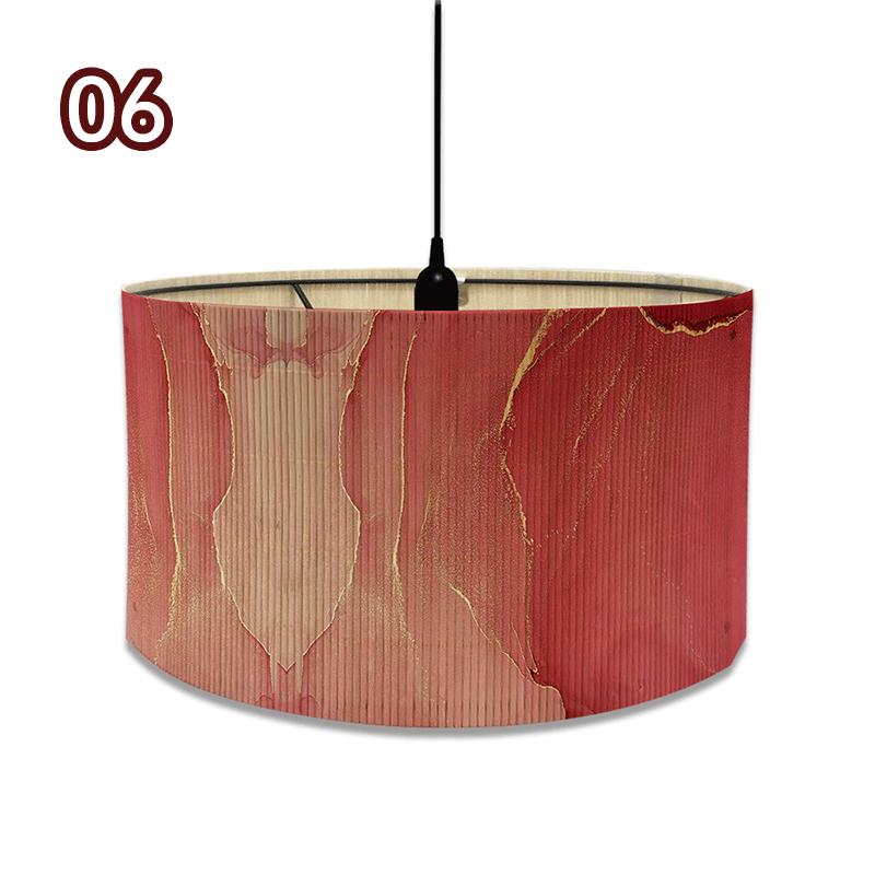 European Style Marble Pattern Lampshades Cafe Home Homestay Decor Bamboo Art Chandelier Light Cover Wall Lamp Shade E27
