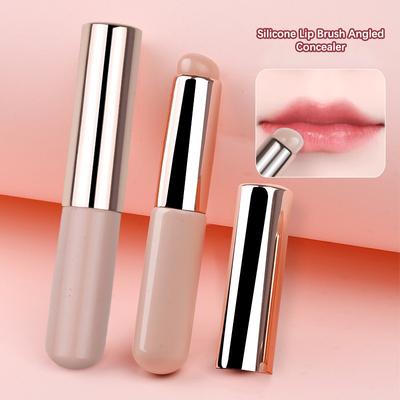 Silicone Lip Brush Angled Concealer Makeup Brush Tool Portable Round Head Like Fingertips Q Soft Lipstick Brush Concealer Brush
