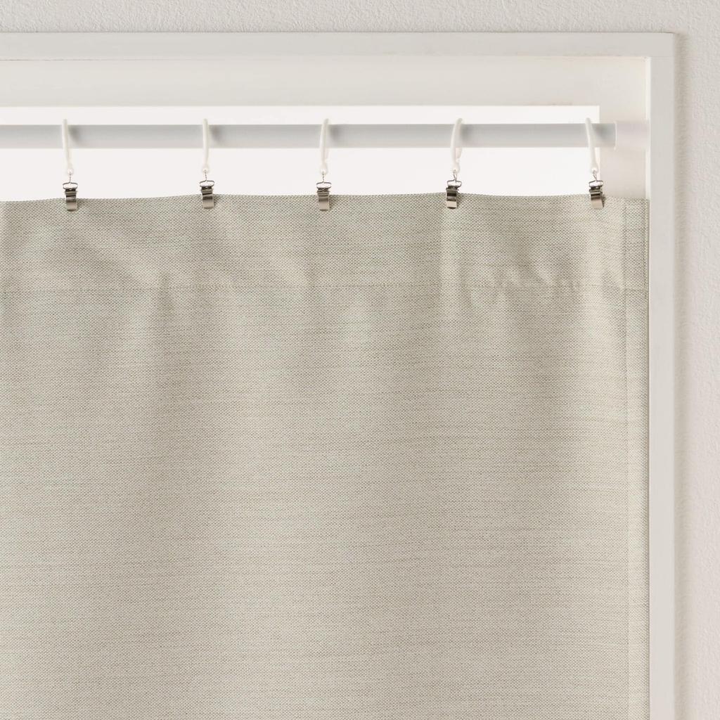 MUJI and width 100 x length 135 beige 84759109 Flame-retardant light-blocking double-weave non-pleated curtains, cm,