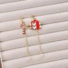 Festive Tassel Pearl Earrings: Candy Cane, Reindeer, Bell, Christmas Tree Designs