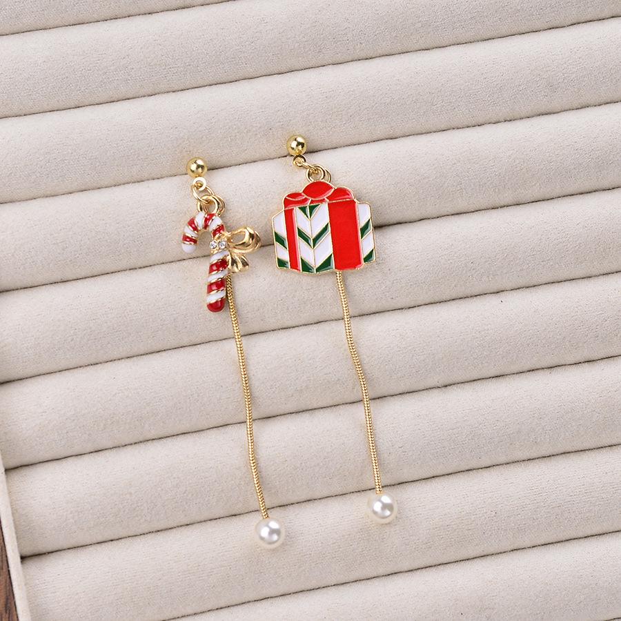

European & American Fashion Christmas Earrings: Tassel, Pearl, Candy Cane, Reindeer, Bell & Christmas Tree Design