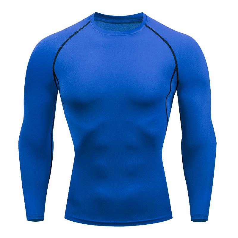 Men's Long Sleeve Compression Sports T-Shirt: Breathable, Quick-Dry, High Elasticity for Training, Running, and Fitness