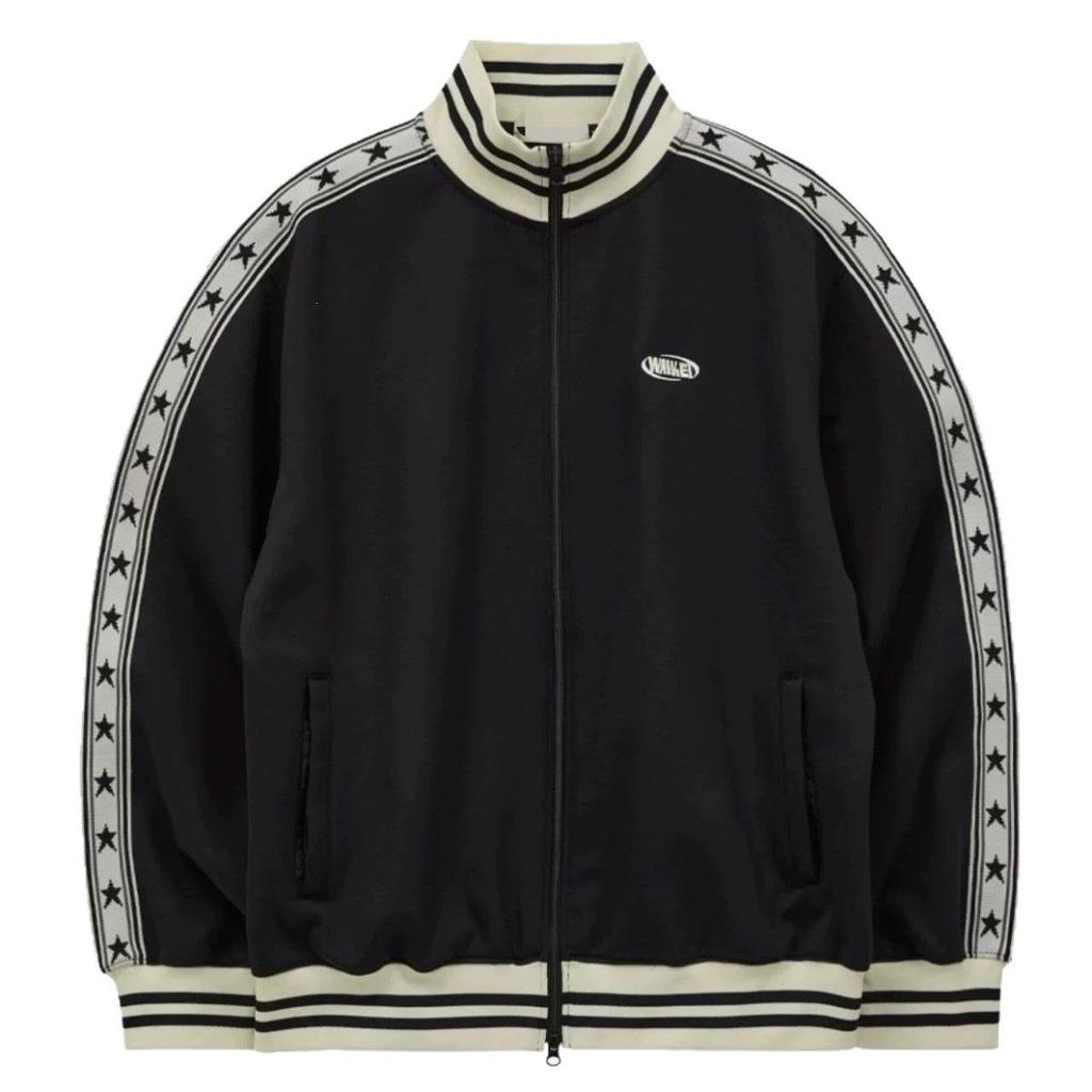 Aespa Group WK Star Retro Embroidered Jacket & Hoodie College Style Set - In Stock