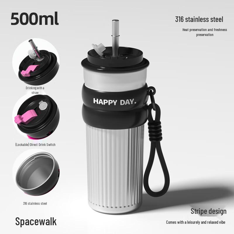 Ailan Huijia MY Aurora Stripe Insulated Straw Cup