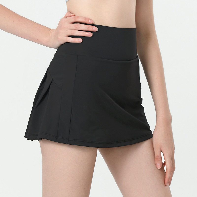 Fashion Fashion Tape Fitness Pants Women's Summer High Waist Hip Lifting Loose Breathable Sports Running Tennis Yoga Skirts