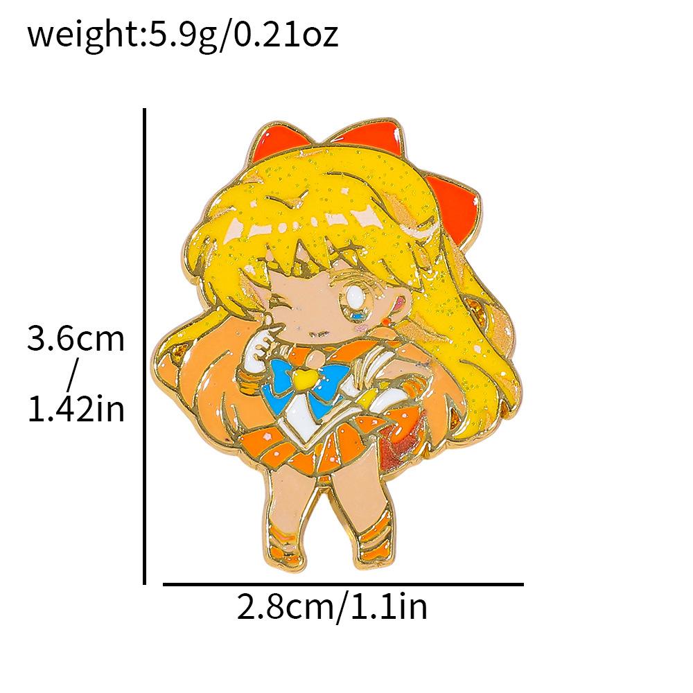 Japanese Cartoon Anime Sailor Moon Metal Badge Sailor Moon Huoyali Little Rabbit Brooch Exquisite